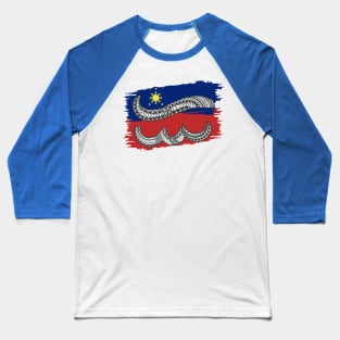 Philippine Flag Tribal line Art / Baybayin Letter E / I Baseball T-Shirt